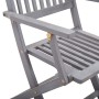 Folding garden chairs 6 pcs with solid acacia wood cushions by , Garden chairs - Ref: Foro24-3065430, Price: 298,85 €, Discou...