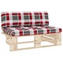 Central pallet sofa for garden made of impregnated pine wood by , Modular outdoor sofas - Ref: Foro24-3066541, Price: 108,79 ...