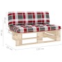 Zentrales Palettensofa für imprägniertes Kiefernholz im Garten von , Modulare Sofas für den Außenbereich - Ref: Foro24-306654...