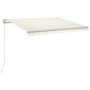 Toldo manual retráctil con LED crema 300x250 cm de , Toldos - Ref: Foro24-3068862, Precio: 268,27 €, Descuento: %