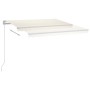 Toldo manual retráctil con LED crema 300x250 cm de , Toldos - Ref: Foro24-3068862, Precio: 268,27 €, Descuento: %