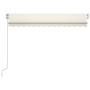 Retractable manual awning with LED cream 300x250 cm by , Awnings - Ref: Foro24-3068862, Price: 268,27 €, Discount: %