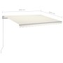 Retractable manual awning with LED cream 300x250 cm by , Awnings - Ref: Foro24-3068862, Price: 268,27 €, Discount: %