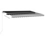 Manual retractable awning with anthracite gray LED 400x300 cm by , Awnings - Ref: Foro24-3068904, Price: 359,50 €, Discount: %