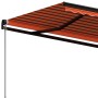 Manual retractable awning in orange and brown, 400x350 cm. by , Awnings - Ref: Foro24-3069180, Price: 482,99 €, Discount: %