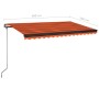 Manual retractable awning in orange and brown, 400x350 cm. by , Awnings - Ref: Foro24-3069180, Price: 482,99 €, Discount: %