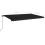 Toldo retráctil manual gris antracita 500x350 cm de , Toldos - Ref: Foro24-3069219, Precio: 502,10 €, Descuento: %