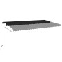 Toldo retráctil manual con luz LED gris antracita 600x350 cm de , Toldos - Ref: Foro24-3069244, Precio: 615,30 €, Descuento: %