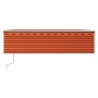 Toldo automático persiana LED sensor viento naranja marrón 5x3m de , Toldos - Ref: Foro24-3069355, Precio: 725,24 €, Descuent...