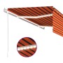 Toldo automático persiana LED sensor viento naranja marrón 5x3m de , Toldos - Ref: Foro24-3069355, Precio: 725,24 €, Descuent...