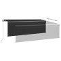 Retractable manual awning with anthracite-colored blind and LED lights 4x3 m by , Awnings - Ref: Foro24-3069424, Price: 403,8...