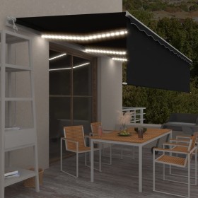 Automatic awning with LED, wind sensor, in anthracite grey, 6x3m. by , Awnings - Ref: Foro24-3069374, Price: 888,99 €, Discou...