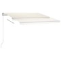 Toldo manual retráctil con luz LED crema 300x250 cm de , Toldos - Ref: Foro24-3069502, Precio: 375,99 €, Descuento: %