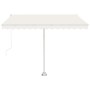 Retractable manual awning with LED light cream 300x250 cm by , Awnings - Ref: Foro24-3069502, Price: 375,99 €, Discount: %