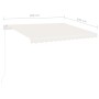 Retractable manual awning with LED light cream 300x250 cm by , Awnings - Ref: Foro24-3069502, Price: 375,99 €, Discount: %