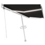 Automatic awning with LED lights and wind sensor anthracite 500x300 cm by , Awnings - Ref: Foro24-3069594, Price: 778,34 €, D...