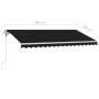 Automatic awning with LED lights and wind sensor anthracite 400x300 cm by , Awnings - Ref: Foro24-3069554, Price: 716,01 €, D...