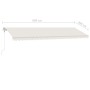 Automatic awning with wind sensor and LED cream color 600x300 cm by , Awnings - Ref: Foro24-3069612, Price: 917,17 €, Discoun...