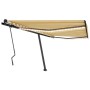 Toldo manual retráctil con LED amarillo y blanco 400x300 cm de , Toldos - Ref: Foro24-3069743, Precio: 490,66 €, Descuento: %