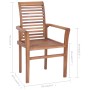 Solid teak dining chairs set of 8 with anthracite gray cushions by , Garden chairs - Ref: Foro24-3072973, Price: 789,65 €, Di...