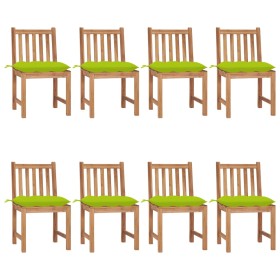 Garden chairs, 8 units, solid teak wood with cushions. by , Garden chairs - Ref: Foro24-3073168, Price: 834,37 €, Discount: %