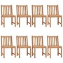 Garden chairs, 8 units, solid teak wood with cushions. by , Garden chairs - Ref: Foro24-3073168, Price: 834,37 €, Discount: %