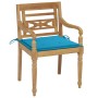 Batavia chairs, set of 4, made of solid teak wood with cushions. by , Garden chairs - Ref: Foro24-3073299, Price: 475,51 €, D...