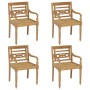 Batavia chairs, set of 4, made of solid teak wood with cushions. by , Garden chairs - Ref: Foro24-3073299, Price: 475,51 €, D...