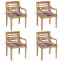 Batavia chairs, set of 4, made of solid teak wood with cushions. by , Garden chairs - Ref: Foro24-3073308, Price: 486,25 €, D...