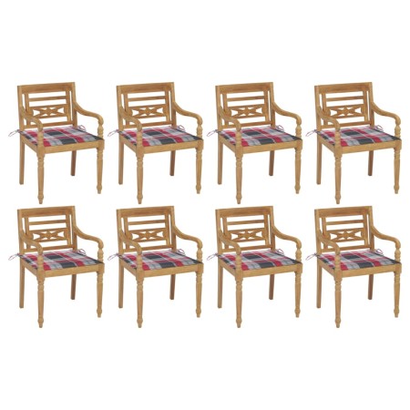 Batavia chairs 8 units solid teak wood with cushions by , Garden chairs - Ref: Foro24-3073362, Price: 969,65 €, Discount: %