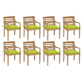 Batavia chairs 8 units solid teak wood with cushions by , Garden chairs - Ref: Foro24-3073360, Price: 950,56 €, Discount: %