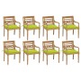 Batavia chairs 8 units solid teak wood with cushions by , Garden chairs - Ref: Foro24-3073360, Price: 949,56 €, Discount: %