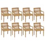 Batavia chairs 8 units solid teak wood with cushions by , Garden chairs - Ref: Foro24-3073360, Price: 949,56 €, Discount: %