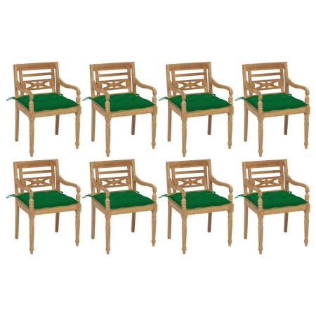 Batavia chairs 8 units solid teak wood with cushions by , Garden chairs - Ref: Foro24-3073369, Price: 902,70 €, Discount: %