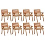 Garden chairs 8 units solid teak wood with cushions by , Garden chairs - Ref: Foro24-3075219, Price: 642,86 €, Discount: %