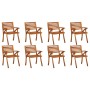 Garden chairs 8 units solid teak wood with cushions by , Garden chairs - Ref: Foro24-3075219, Price: 642,86 €, Discount: %