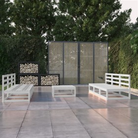 Set de salón de jardín de 7 pzas blanco madera maciza de pino de , Conjuntos de jardín - Ref: Foro24-3075315, Precio: 430,99 ...