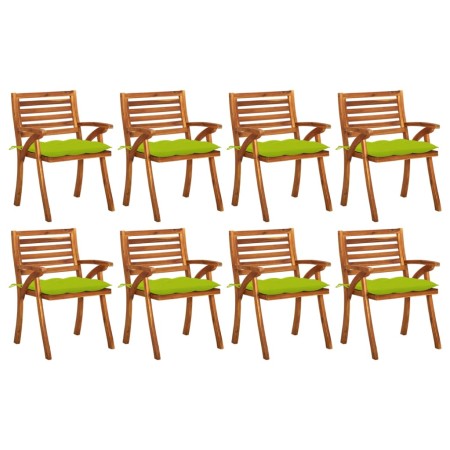 Garden chairs 8 units solid teak wood with cushions by , Garden chairs - Ref: Foro24-3075227, Price: 642,86 €, Discount: %