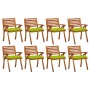 Garden chairs 8 units solid teak wood with cushions by , Garden chairs - Ref: Foro24-3075227, Price: 642,86 €, Discount: %