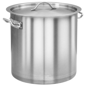 Stainless steel saucepan 35 L 36x36 cm by vidaXL, tall pots - Ref: Foro24-51134, Price: 109,71 €, Discount: %