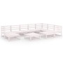 10-piece white solid pine wood garden lounge set by , Garden sets - Ref: Foro24-3075760, Price: 510,87 €, Discount: %