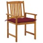 Garden chairs with cushions 8 pcs solid acacia wood by , Garden chairs - Ref: Foro24-3078202, Price: 564,56 €, Discount: %