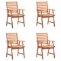 Garden dining chairs and cushions 4 pcs solid acacia wood by , Garden chairs - Ref: Foro24-3078345, Price: 252,47 €, Discount: %