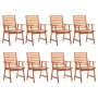 Garden dining chairs and cushions 8 pcs solid acacia wood by , Garden chairs - Ref: Foro24-3078398, Price: 546,01 €, Discount: %