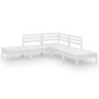 5-piece solid white pine wood garden furniture set by , Garden sets - Ref: Foro24-3082638, Price: 227,66 €, Discount: %