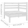 5-piece solid white pine wood garden furniture set by , Garden sets - Ref: Foro24-3082638, Price: 227,66 €, Discount: %