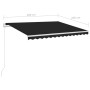 Automatic awning with LED lights and wind sensor anthracite 3x2.5 m by , Awnings - Ref: Foro24-3069914, Price: 540,85 €, Disc...