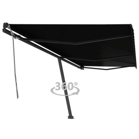 Retractable manual anthracite gray freestanding awning 600x350 cm by , Awnings - Ref: Foro24-3069879, Price: 727,54 €, Discou...