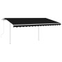 Automatic awning with LED lights and wind sensor anthracite 4x3 m by , Awnings - Ref: Foro24-3069954, Price: 696,61 €, Discou...