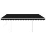 Automatic awning with LED lights and wind sensor anthracite 4x3 m by , Awnings - Ref: Foro24-3069954, Price: 696,61 €, Discou...